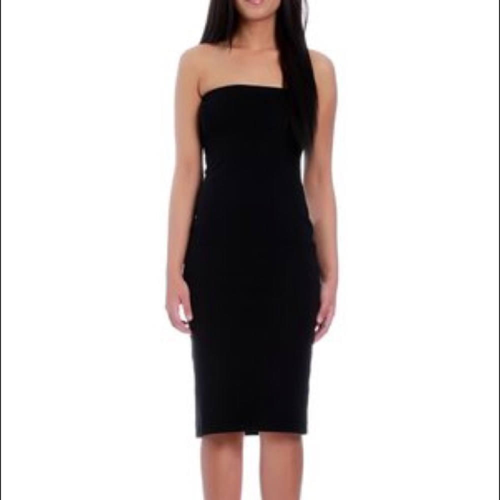 Black Midi Dress NWT!!! Strapless